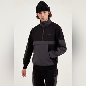 Nicce Summit Track Jacket Men’s Size Medium Black Gray